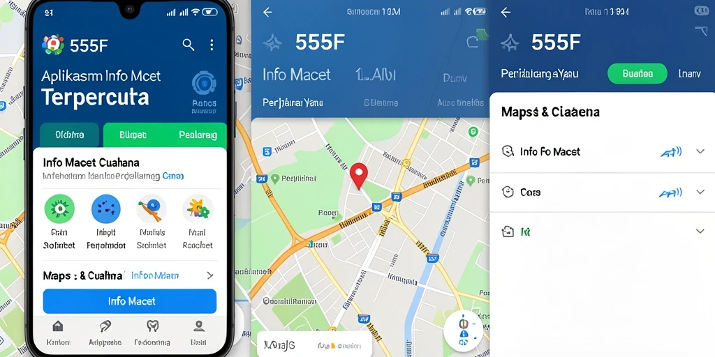 Antarmuka aplikasi 555F yang menampilkan informasi kemacetan secara jelas.