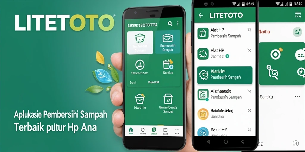 Tampilan antarmuka utama aplikasi Pembersih Sampah LITETOTO yang sederhana.